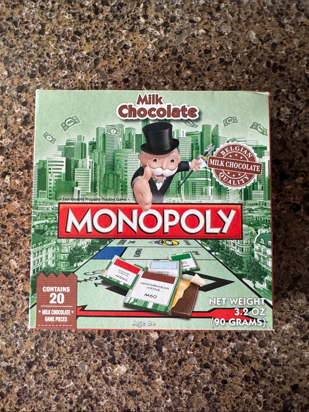 NEW Mini Monopoly Milk Chocolate Game Piece Box - Vintage Collectible Item!